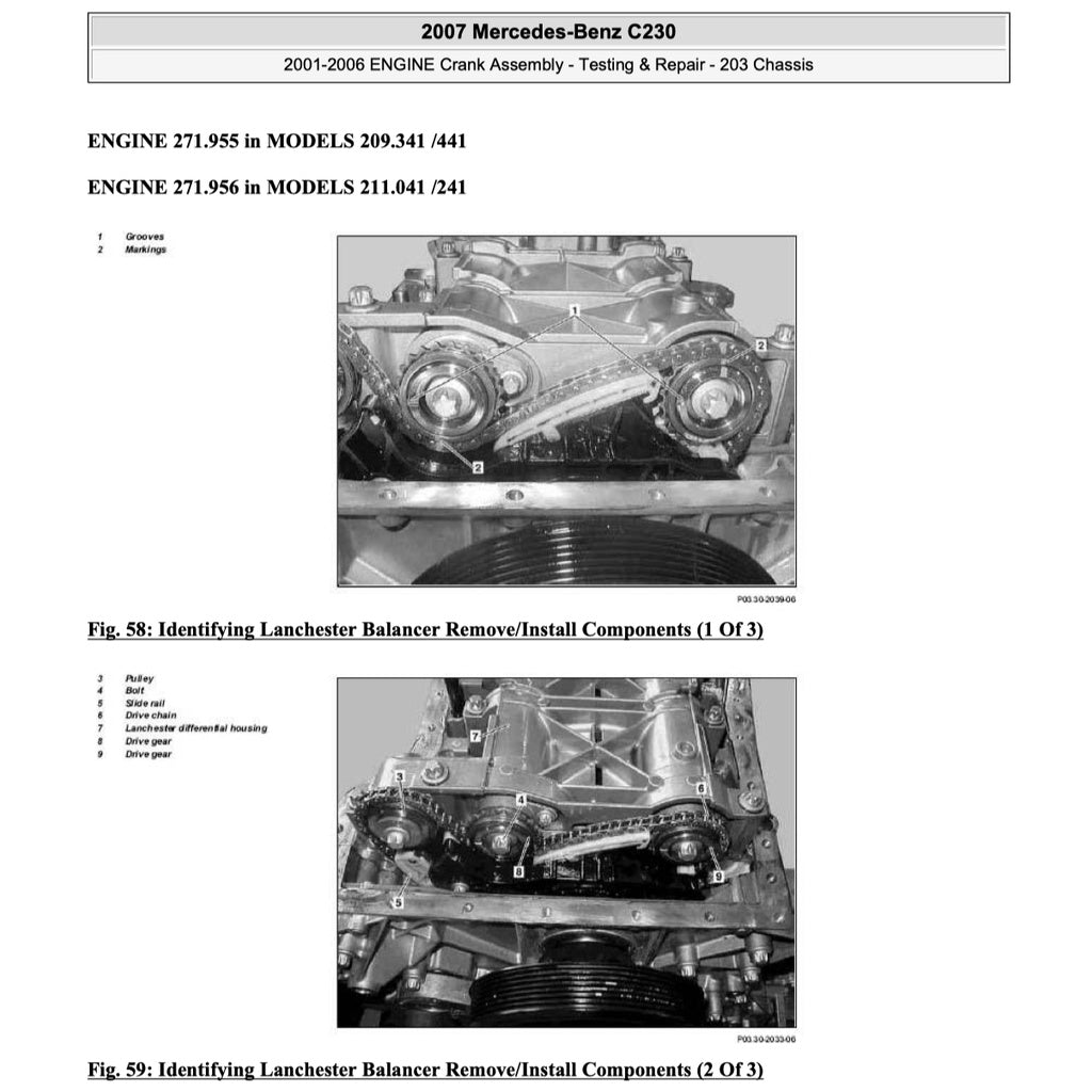 Mercedes-Benz C-CLASS W203 C230 2001-2007 Full Manual Set – Repair & Maintenance Manual - page 3