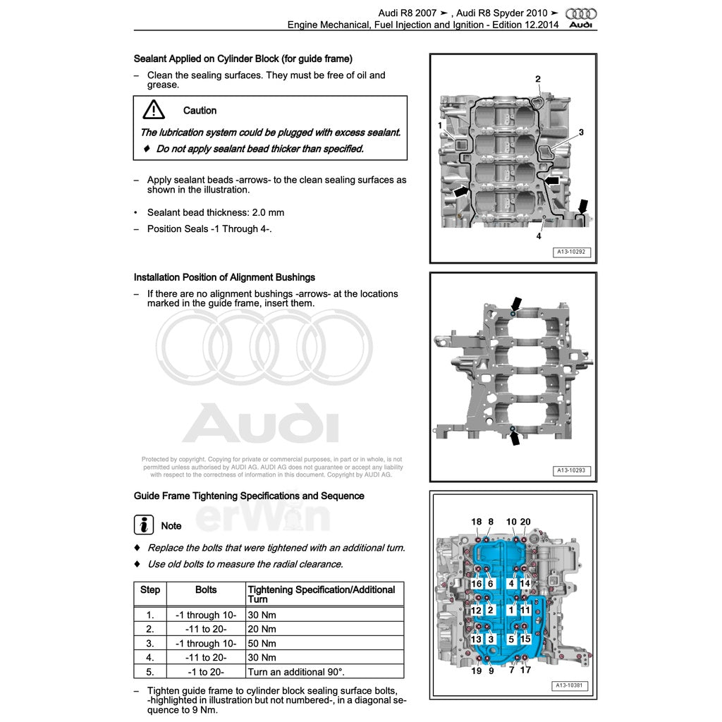 Audi R8 Type 42 V8 /4S V10 2006-2023 Full Manual Set – Repair & Maintenance Manual - page 5