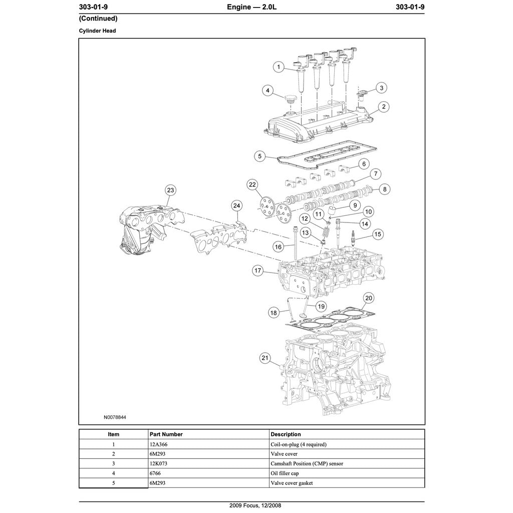 Ford DURATEC 2.0L Engine Workshop Manual - page 5