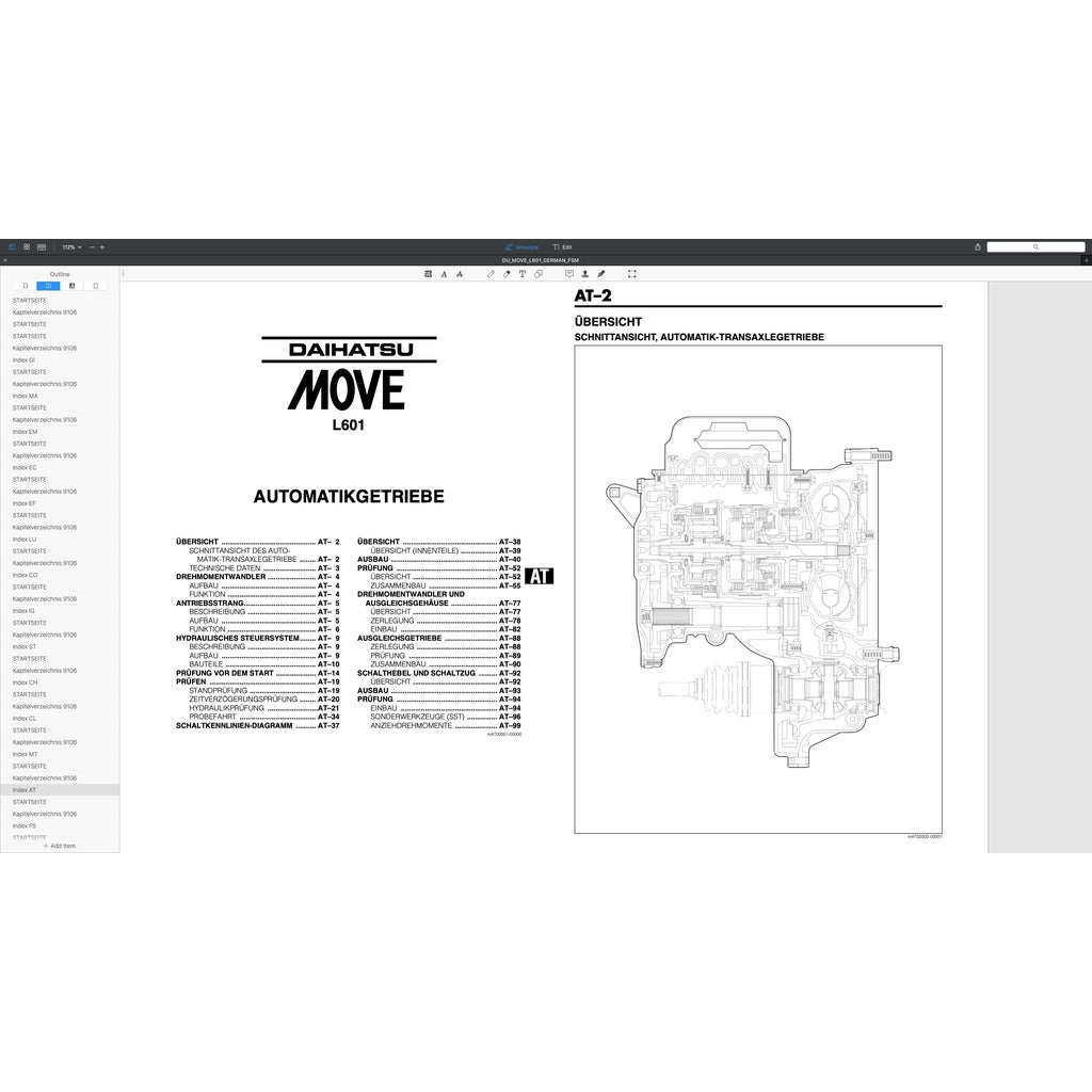 Daihatsu MOVE L601 GERMAN LANGUAGE Edition 1995-1998 Full Manual Set – Repair & Maintenance Manual - page 9