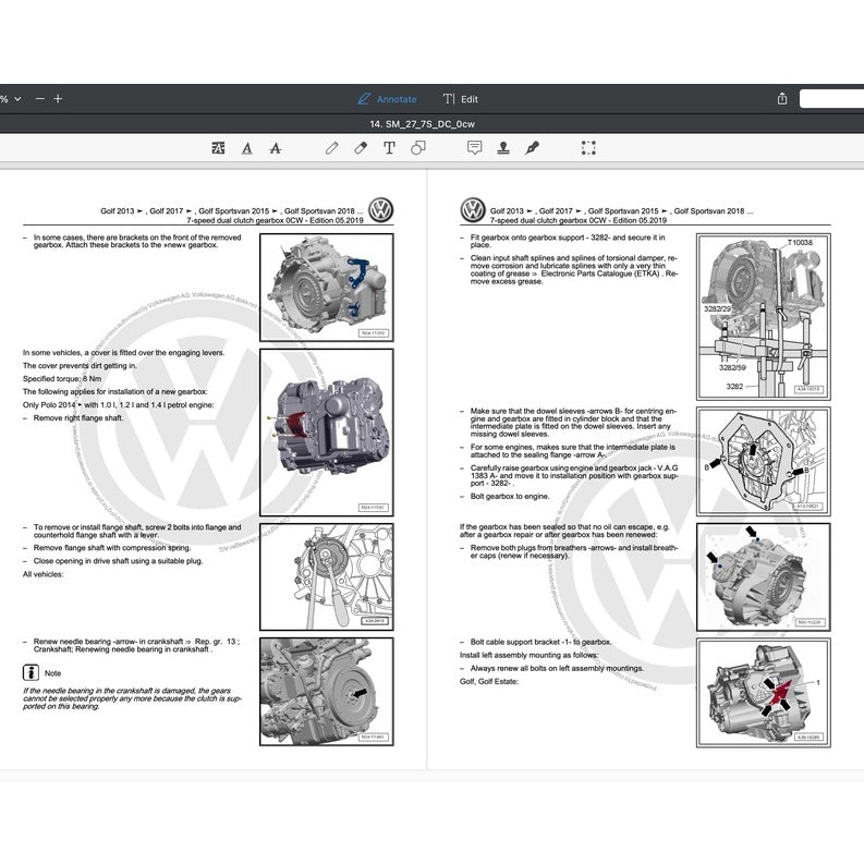 VW TOURAN II 5T 2016-2020 Full Manual Set – Repair & Maintenance Manual - page 6