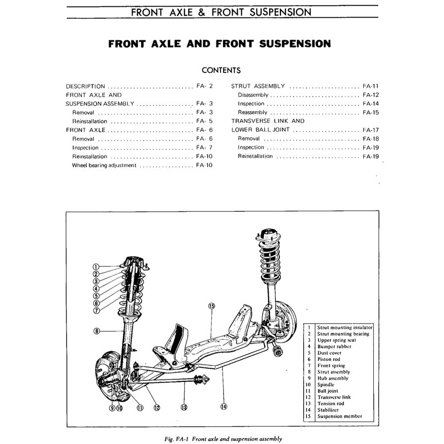 Datsun 1200 B110 1970-1973 Full Manual Set – Repair & Maintenance Manual - page 5
