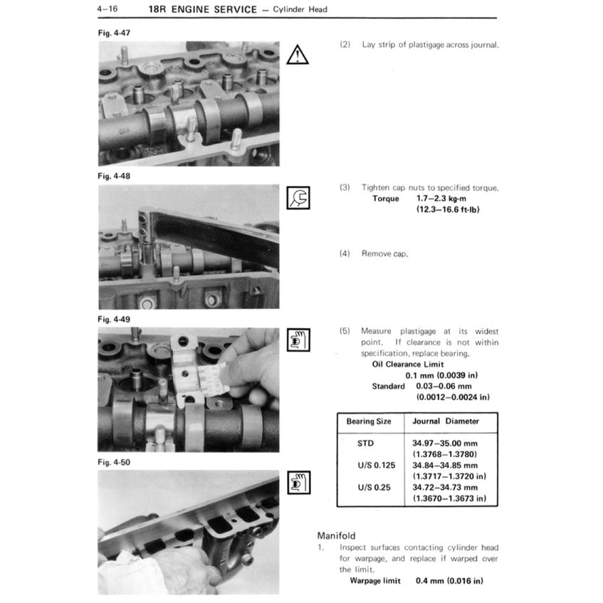 Toyota Engine 18R /18R-C/ 18R-G Workshop Repair Manual - page 4