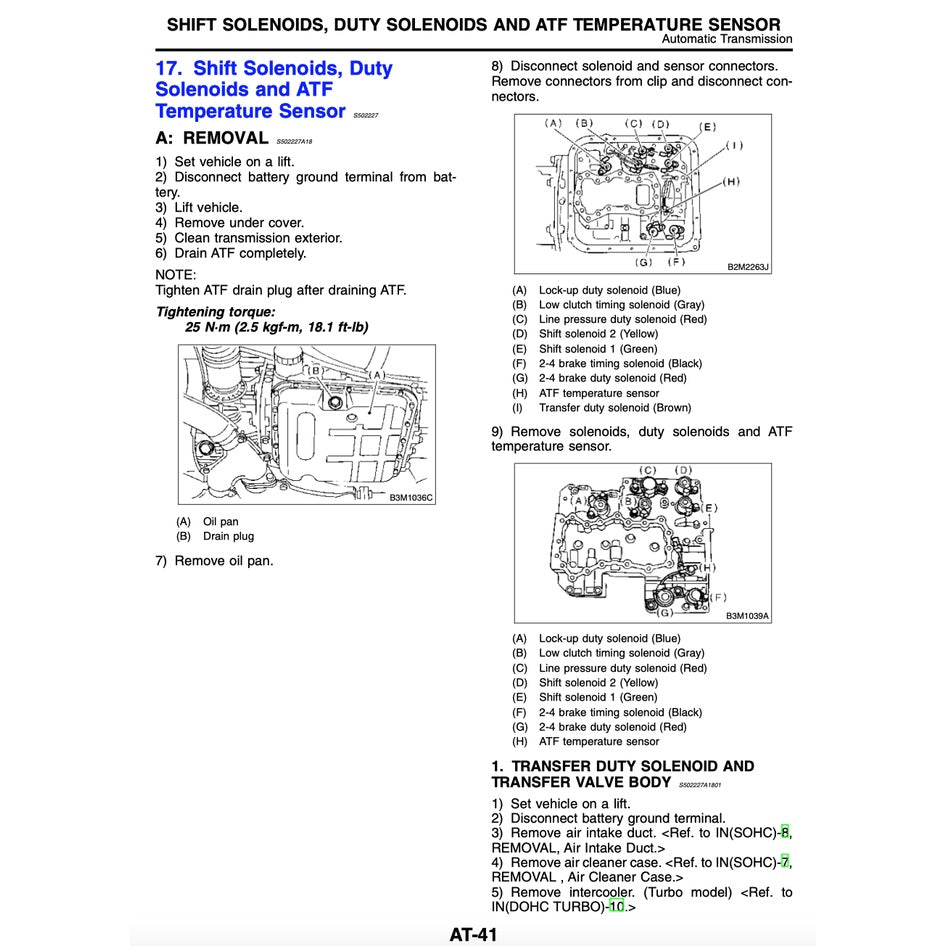 Subaru FORESTER SF 1997-2001 Full Manual Set – Repair & Maintenance Manual - page 5