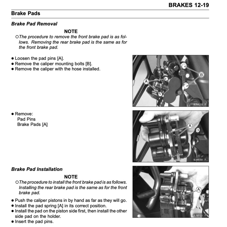 Kawasaki NINJA 300 2013-2017 Full Manual Set – Repair & Maintenance Manual and Spare Parts Catalog and User Handbook - page 8