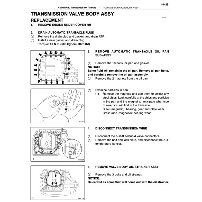 Toyota CAMRY ACV30 MCV30 2002-2006 Full Manual Set – Service WORKBOOK Workshop Manual - page 4