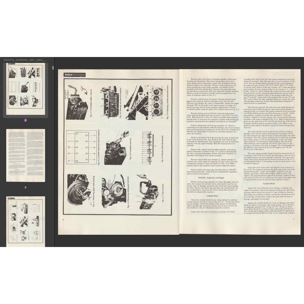 Toyota CORONA T40/T50 1962-1972 Full Manual Set – Repair & Maintenance Manual HARDCOVER - page 3
