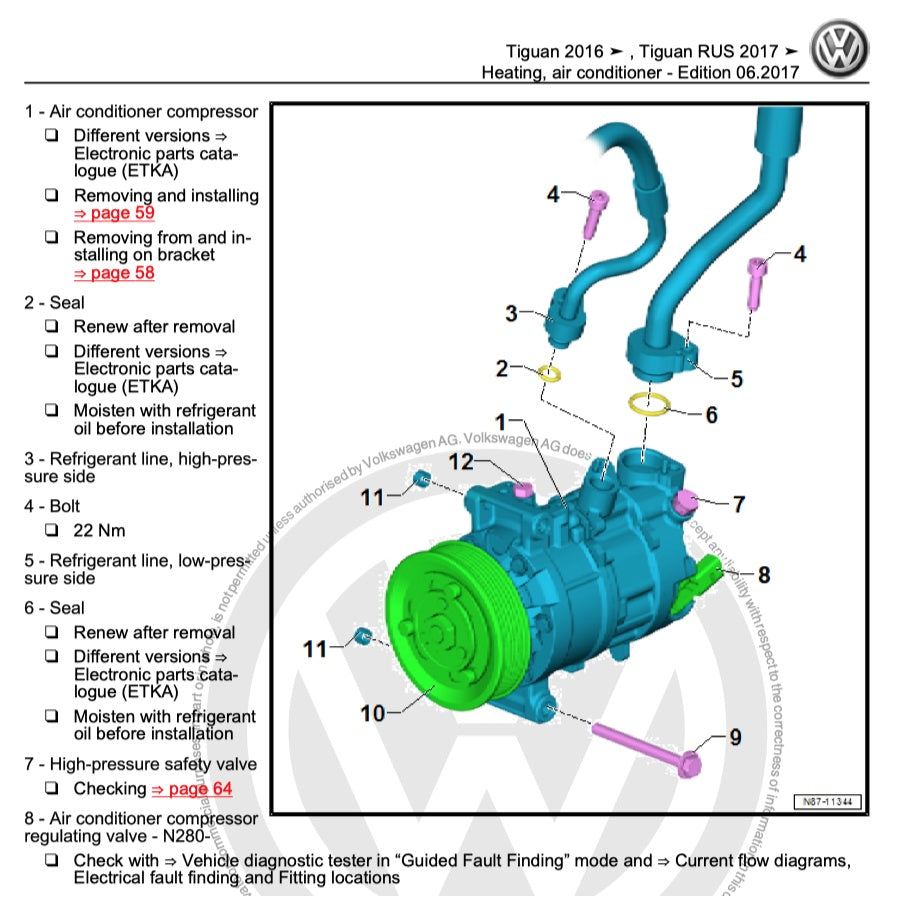VW TIGUAN II AD/BW 2016+ Full Manual Set – Repair & Maintenance Manual - page 6
