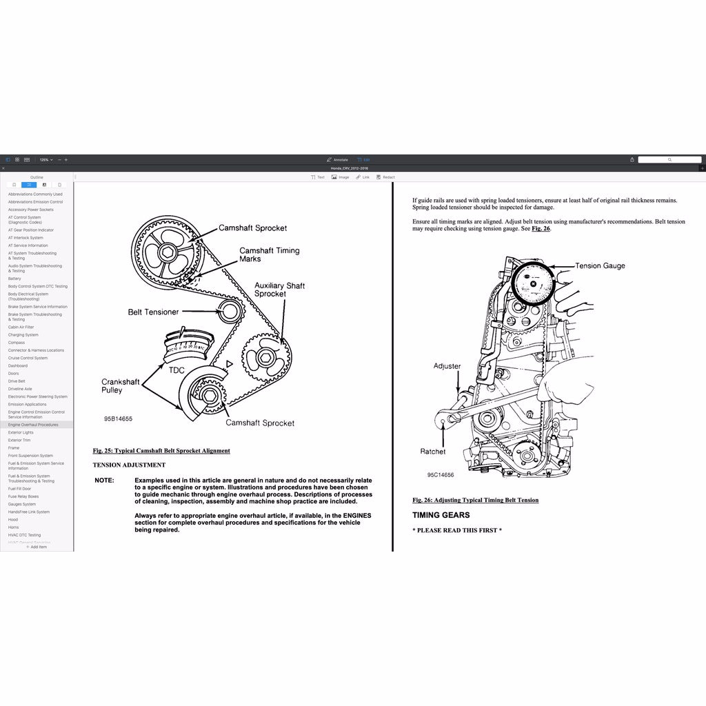 CRV Honda CR-V RM/RE 2012-2016 Full Manual Set – Repair & Maintenance Manual - page 9