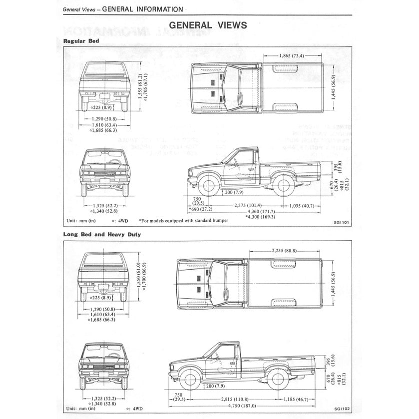 Datsun PICKUP 720 1980-1986 Full Manual Set – Repair & Maintenance Manual - page 3