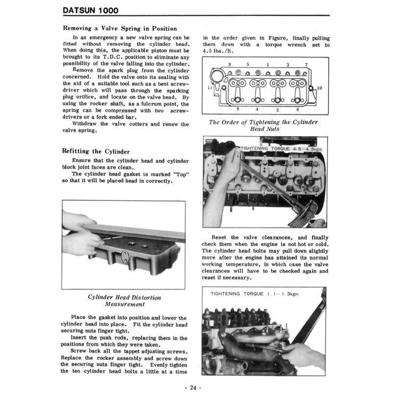 Datsun 1000 B10 1966-1969 Full Manual Set – Repair & Maintenance Manual - page 6