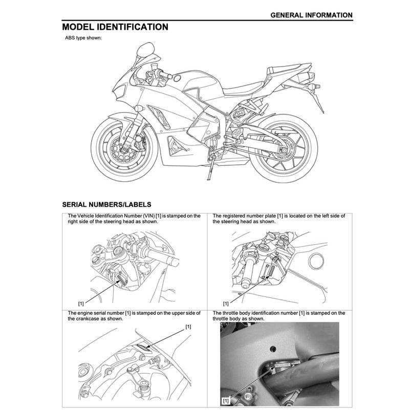 Honda CBR600RR 2013-2019 Full Manual Set – Repair & Maintenance Manual and Spare Parts Catalog and User Handbook - page 3