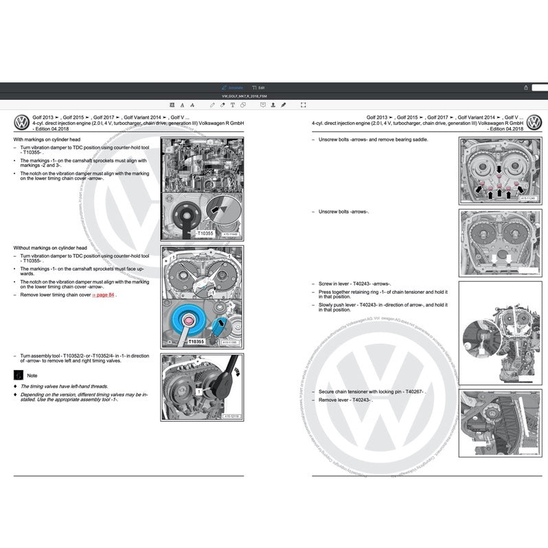 VW GOLF "R" MK7.5 2018 Full Manual Set – Repair & Maintenance Manual - page 2