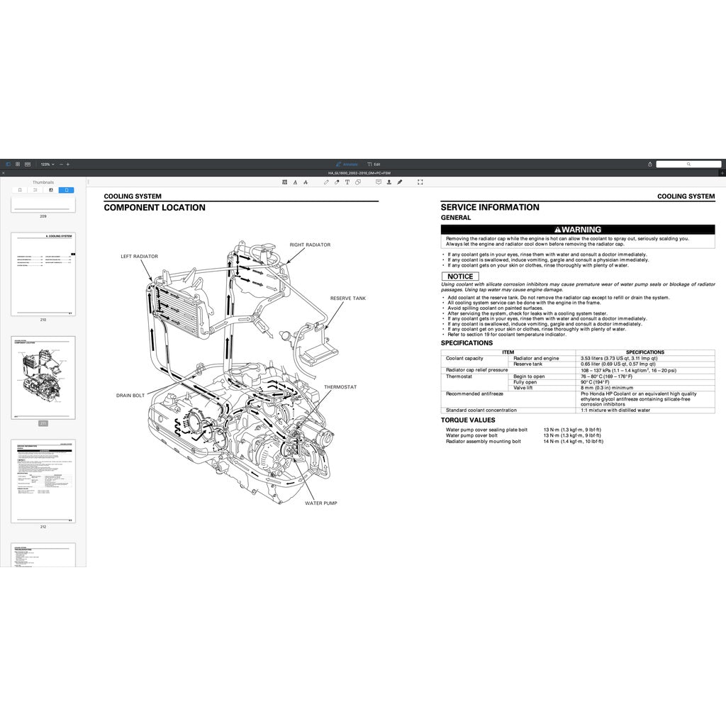 Honda GOLD WING GL1800 2002-2010 Full Manual Set – Repair & Maintenance Manual and Spare Parts Catalog and User Handbook - page 7