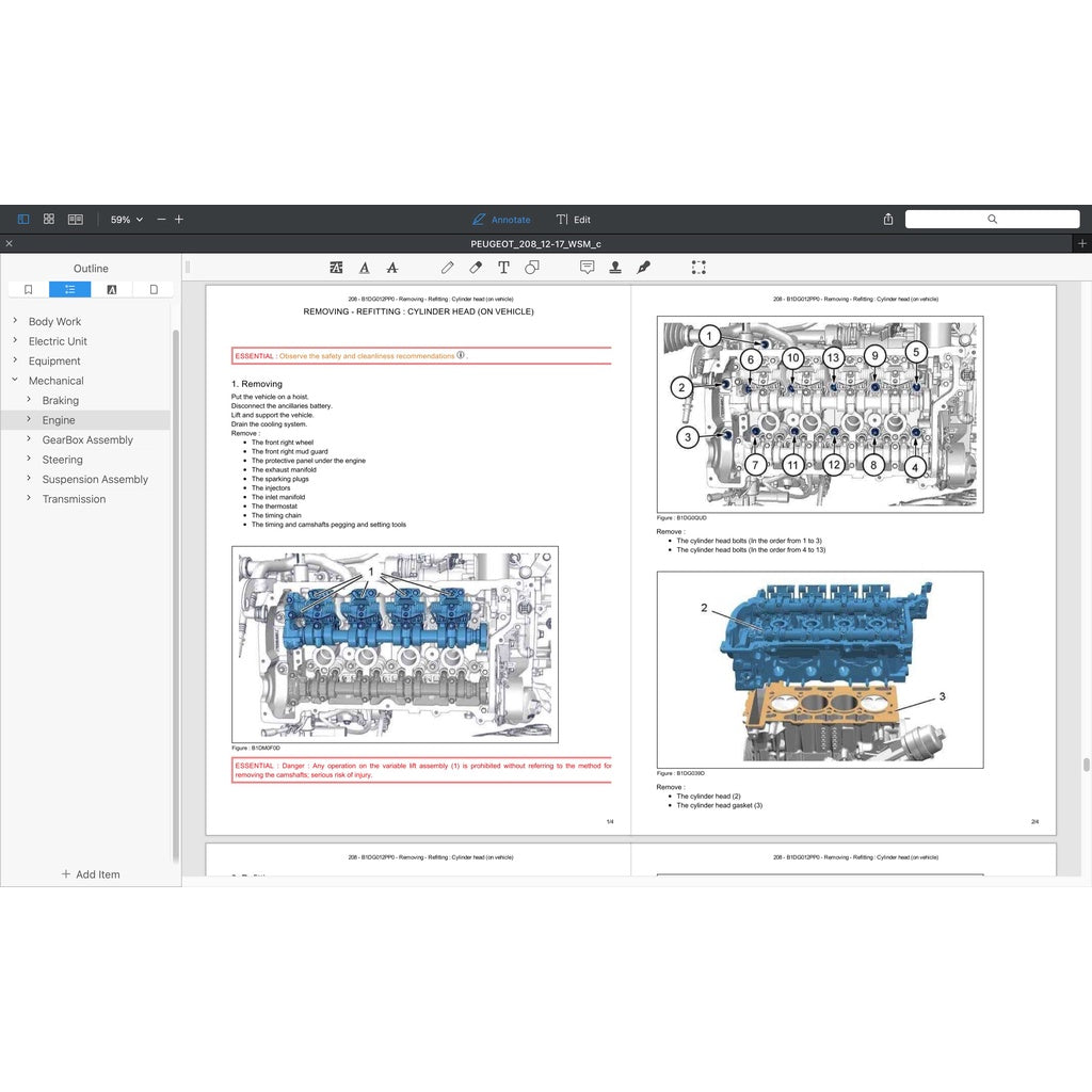 Peugeot 208 A9 2012-2017 Full Manual Set – Repair & Maintenance Manual - page 5
