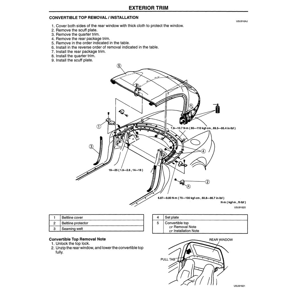 Mazda MX-5 MIATA NA Series 1997 Full Manual Set – Repair & Maintenance Manual - page 4