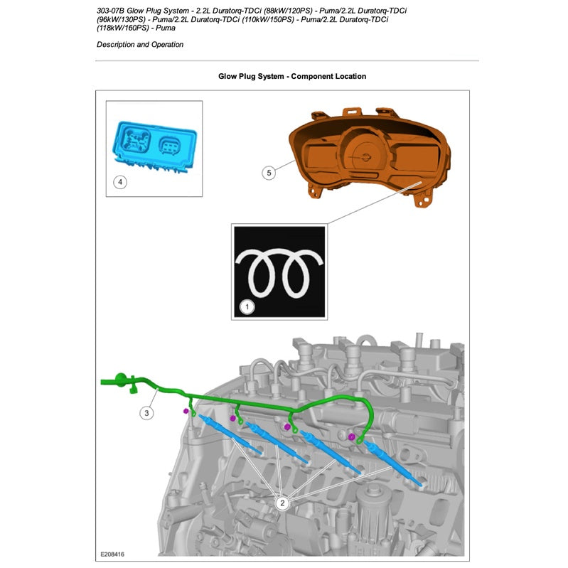 Ford Engine DURATORQ /PUMA 2.2.L TDCI Workshop Repair Manual - page 7