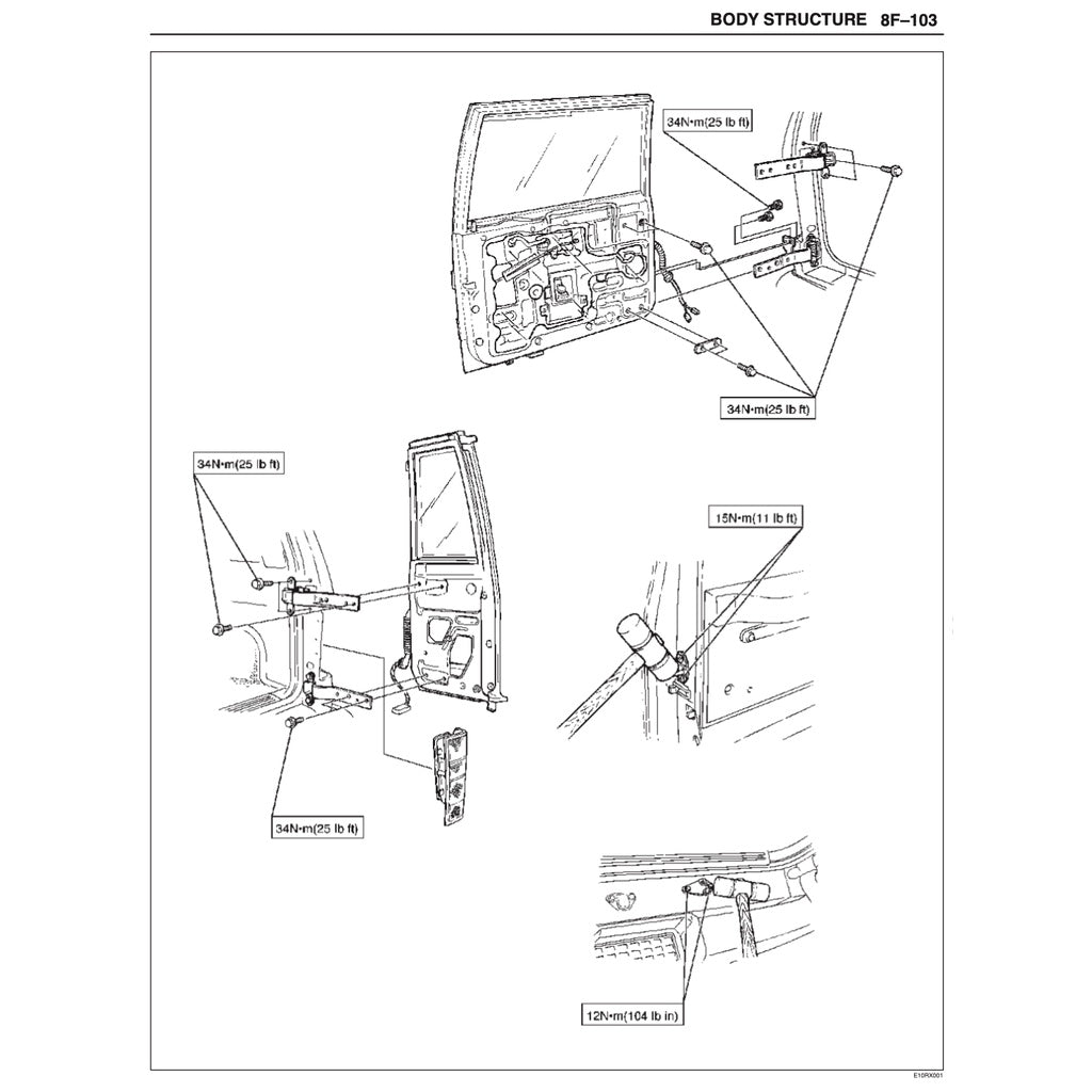 Isuzu TROOPER UX/UBS Series 1998-2003 Full Manual Set – Repair & Maintenance Manual - page 8