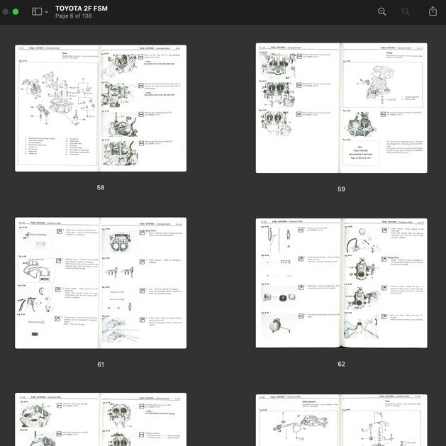 [CLASSIC] Toyota "F" Series Engine 1975-1988 Full Manual Set – Repair Manual - page 5