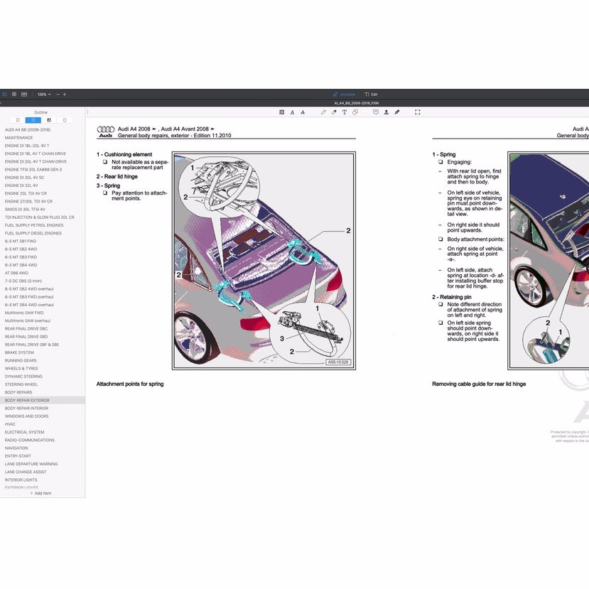 Audi A4 B8 2008-2016 Full Manual Set – Repair & Maintenance Manual - page 8