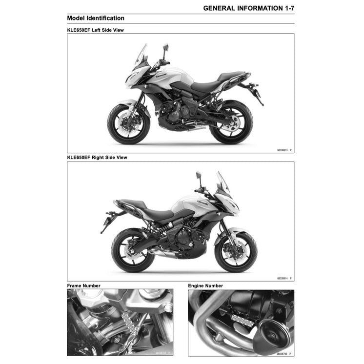Kawasaki VERSYS KLE 650 2015+ Full Manual Set – Repair & Maintenance Manualand Spare Parts Catalog and User Handbook - page 3