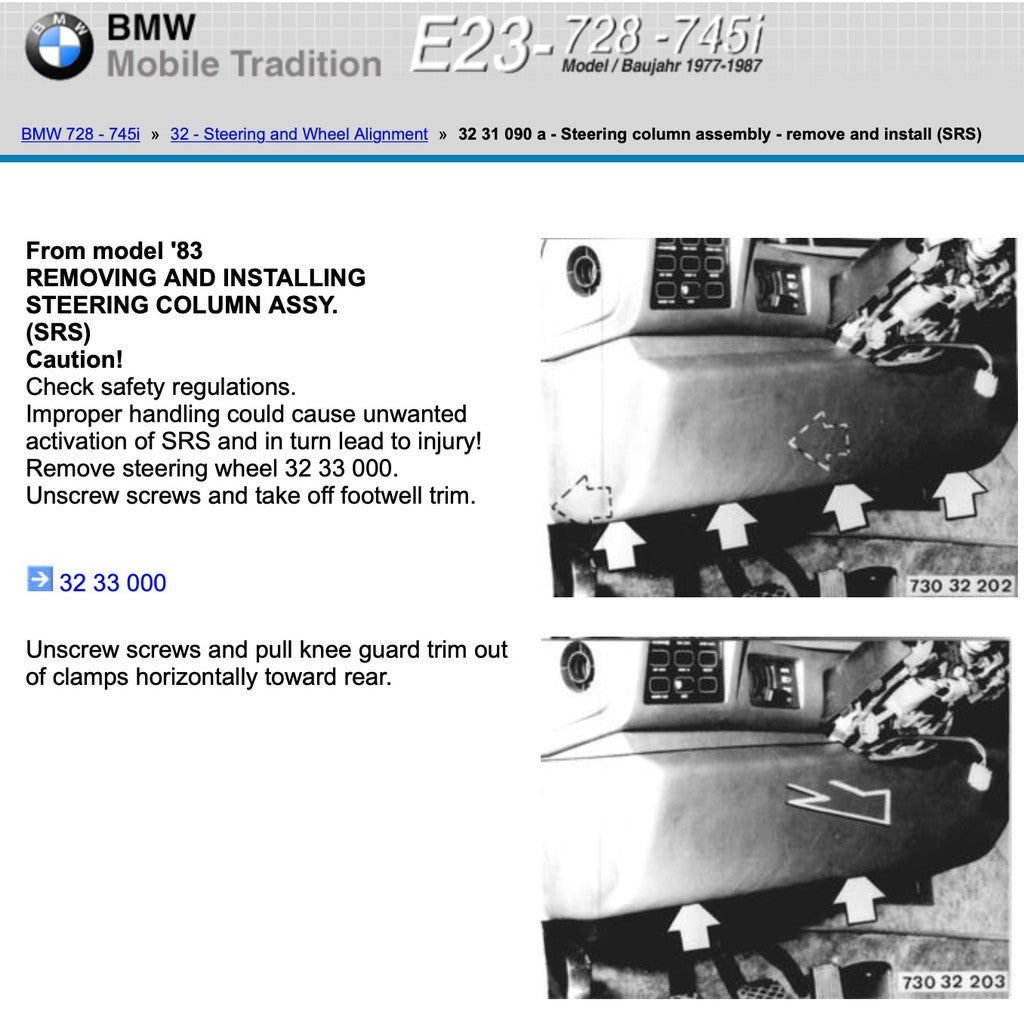 BMW 728-745i E23 1977-1986 Full Manual Set – Service Repair Workshop Manual - page 5