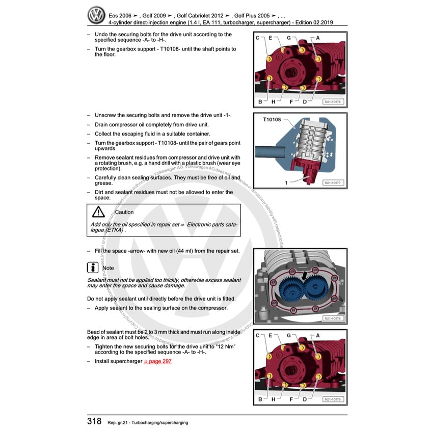 VW SCIROCCO 2009-2017 Full Manual Set – Repair & Maintenance Manual - page 6