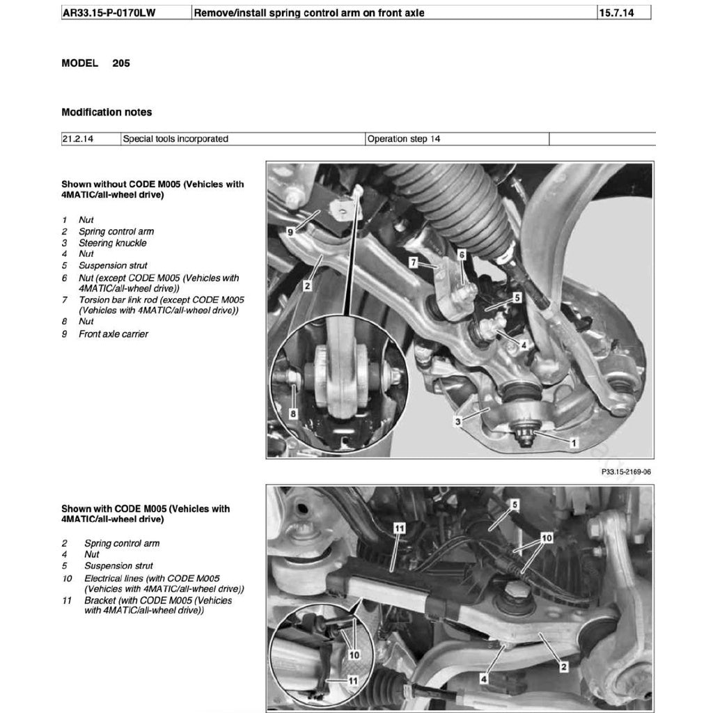 Mercedes-Benz C-CLASS W205 M274 2015-2021 Full Manual Set – Repair & Maintenance Manual - page 3