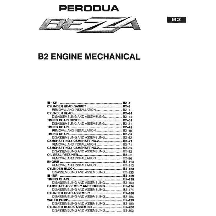 Perodua BEZZA B300 2016-2023 Full Manual Set – Repair & Maintenance Manual - page 4