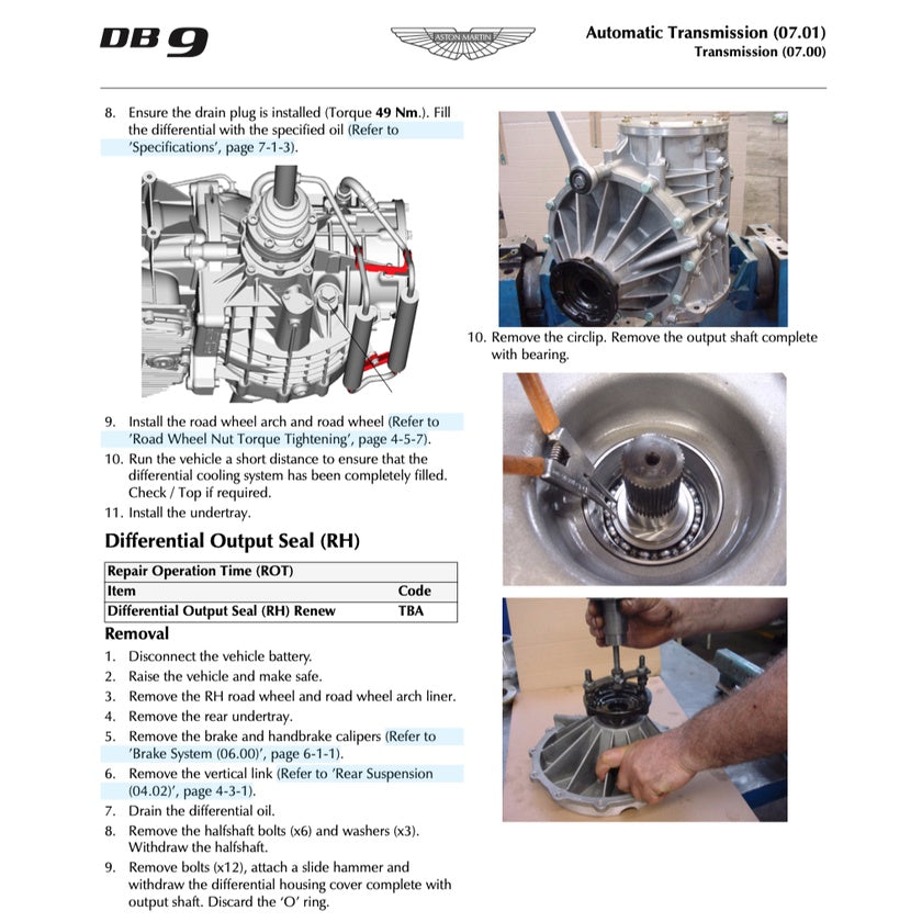 ASTON MARTIN DB9 2005-2016 Full Manual Set – Repair & Maintenance Manual - page 5
