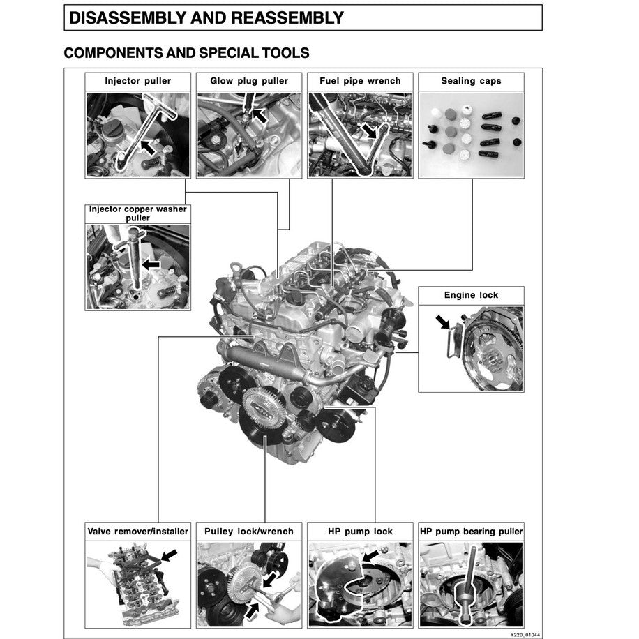 SsangYong REXTON Y200/250/270 2001-2012 Full Manual Set – Repair & Maintenance Manual - page 8