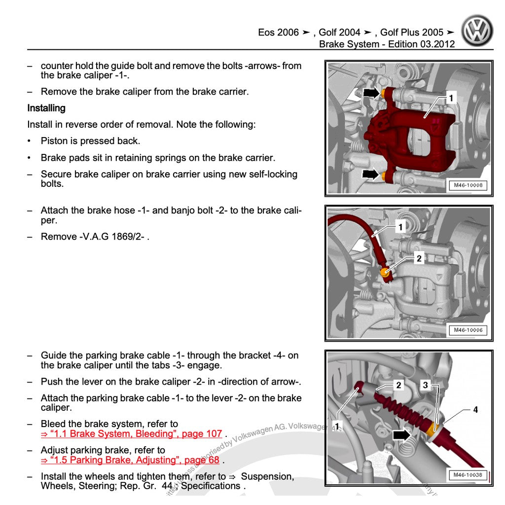 VW GOLF MK5 2004-2009 Full Manual Set – Repair & Maintenance Manual - page 5