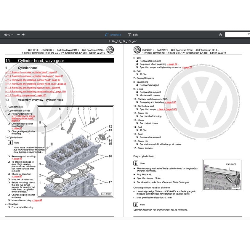 VW TOURAN II 5T 2016-2020 Full Manual Set – Repair & Maintenance Manual - page 3
