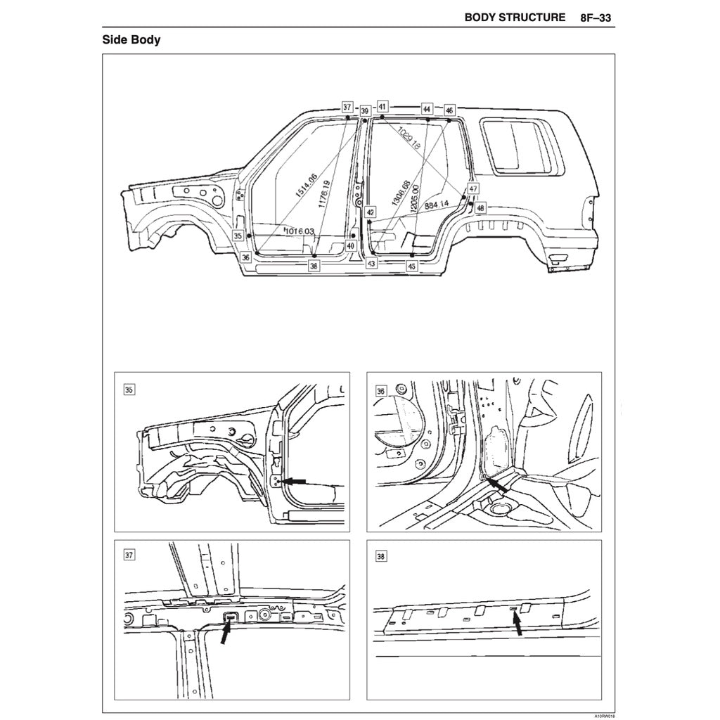 Isuzu TROOPER UX/UBS Series 1998-2003 Full Manual Set – Repair & Maintenance Manual - page 9