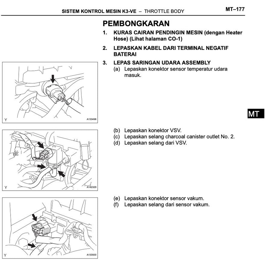 Toyota AVANZA F601/651 K3-VE 2004-2015 Full Manual Set – Engine Repair & Maintenance Manual - BAHASA (INDO) VERSION - page 5