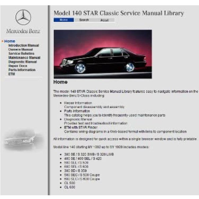Mercedes-Benz W140 1991-1998 Full Manual Set – Repair & Maintenance Manual LIBRARY - page 2