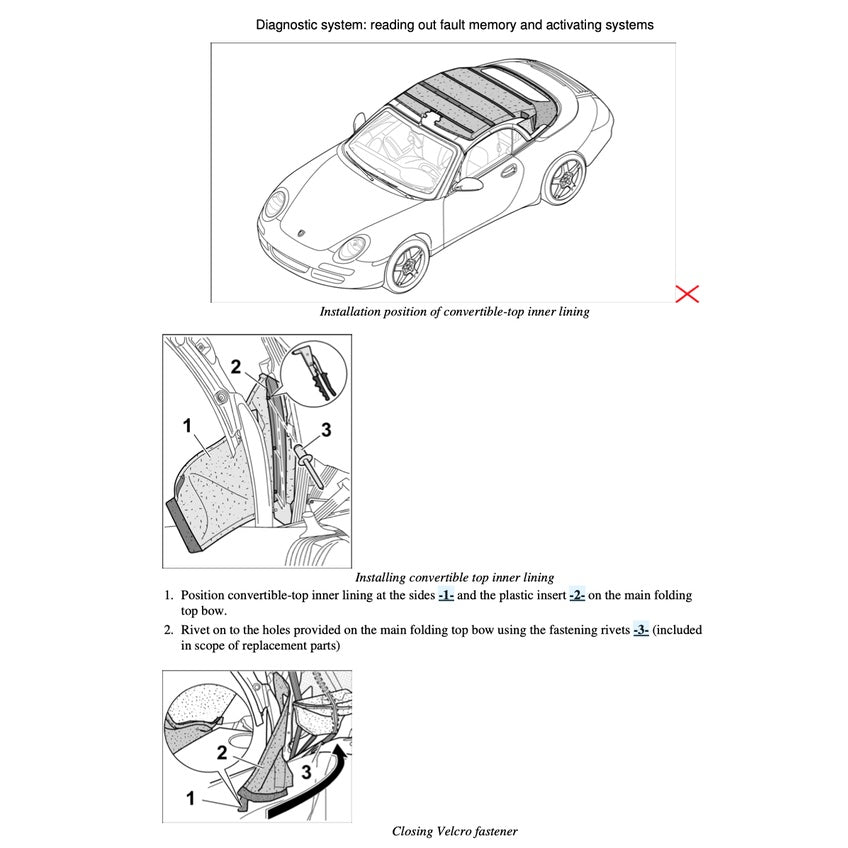Porsche 911 997 2004-2013 Full Manual Set – Convertible Top/ TARGA Top Service Repair Manual - page 3