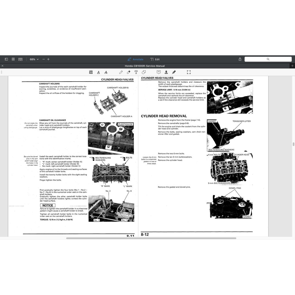 Honda CB1000R SC60 2009-2017 Full Manual Set – Repair & Maintenance Manual and User Handbook / CB 1000 R - page 7