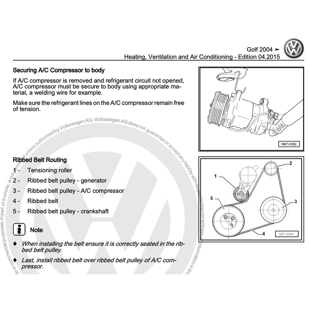 VW GOLF MK5 2004-2009 Full Manual Set – Repair & Maintenance Manual - page 6