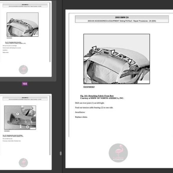 BMW Z4 E85 2002-2008 Full Manual Set – Convertible Top Repair Manual - page 2