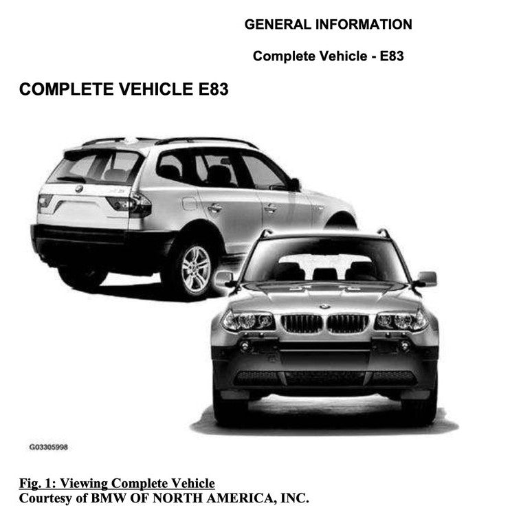 BMW X3 E83 2003-2010 Full Manual Set – Repair & Maintenance Manual - page 7