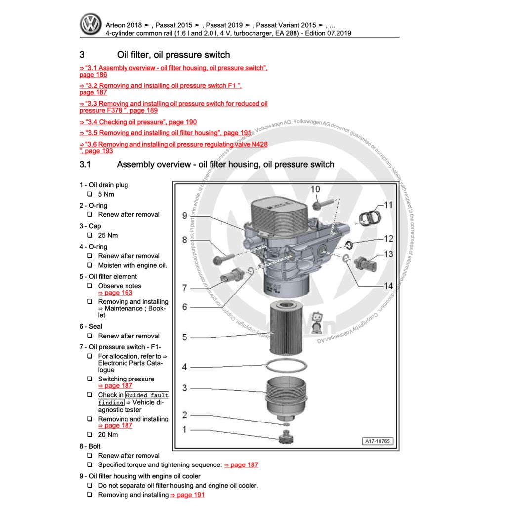 VW PASSAT B7 2011-2015 Full Manual Set – Repair & Maintenance Manual - page 6