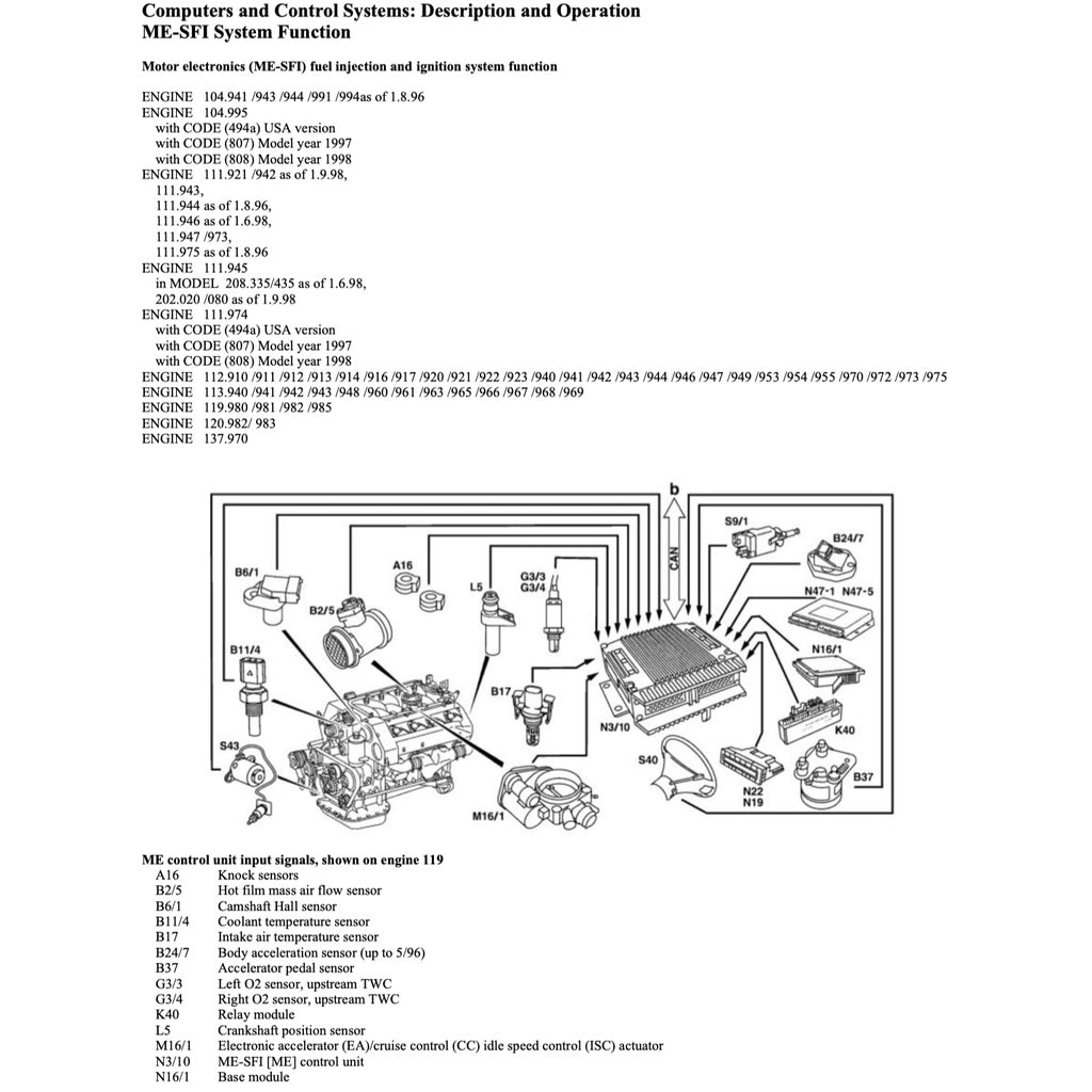 Mercedes-Benz Engine M111 Service Repair Manual - page 8