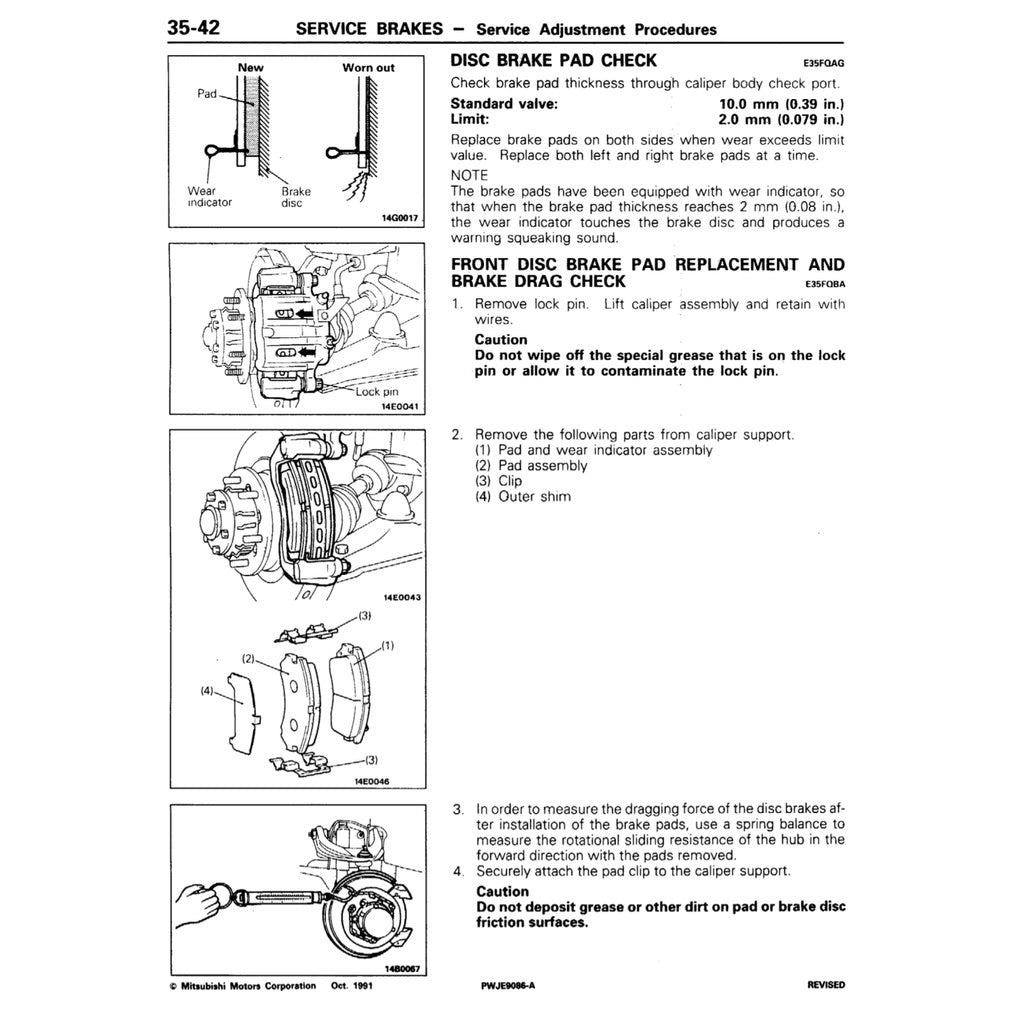 Mitsubishi PAJERO II V20 1991-1999 Full Manual Set – Repair & Maintenance Manual - page 9