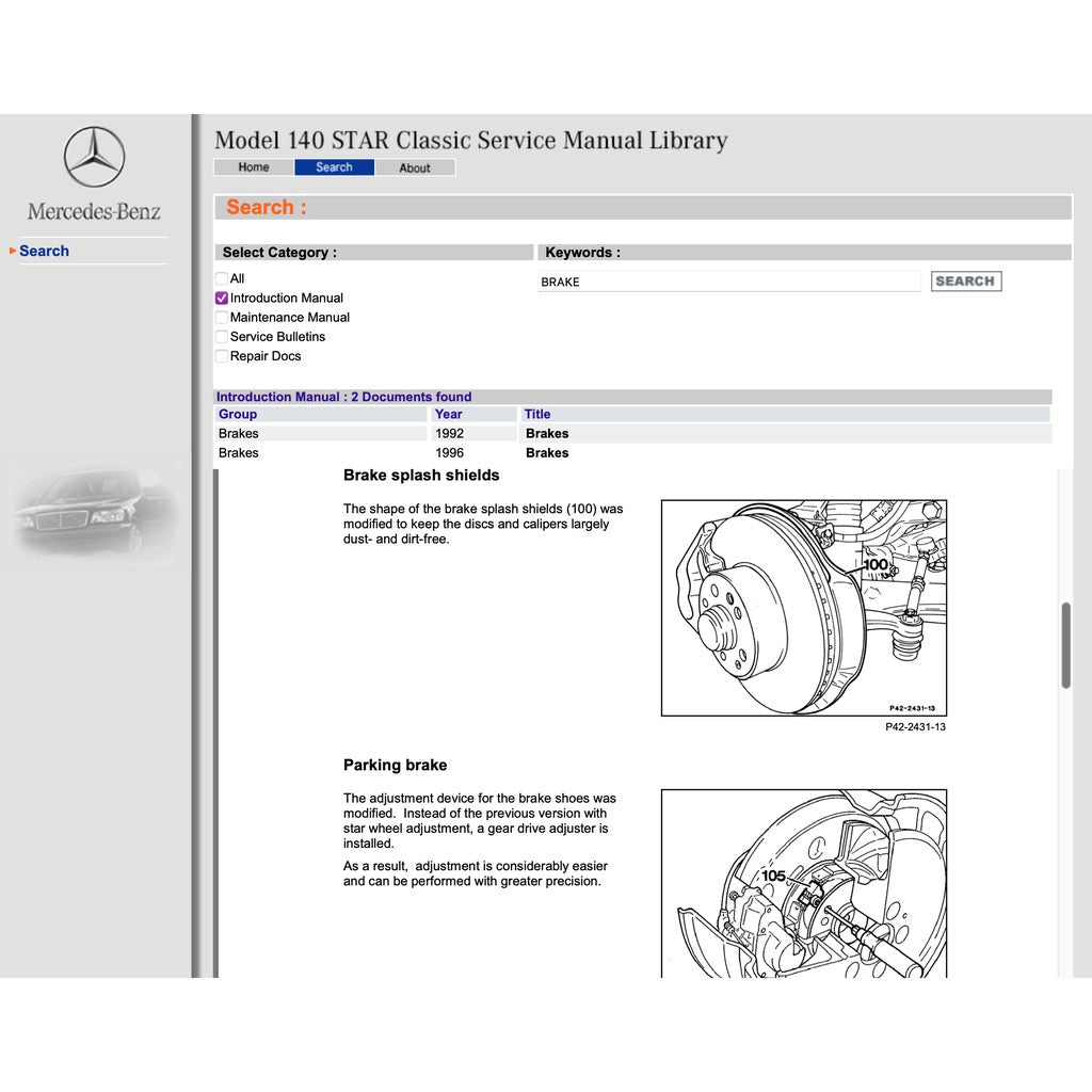 Mercedes-Benz W140 1991-1998 Full Manual Set – Repair & Maintenance Manual LIBRARY - page 6
