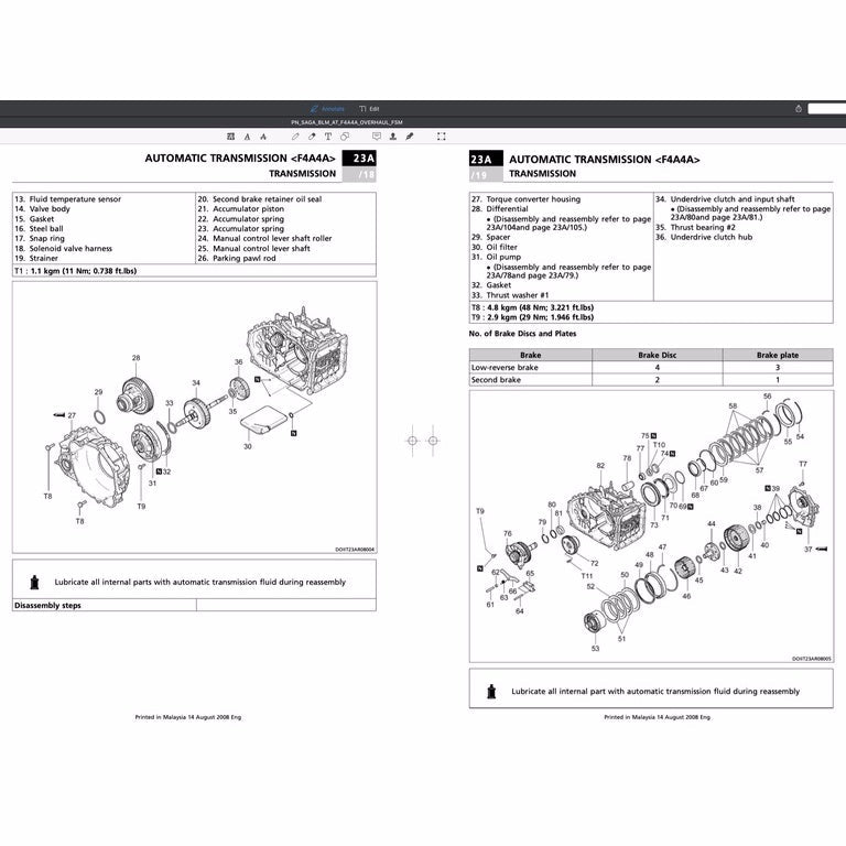 Proton CAMPRO S4P IAFM Engine Workshop Manual and Automatic Transmission F4A4A - page 8