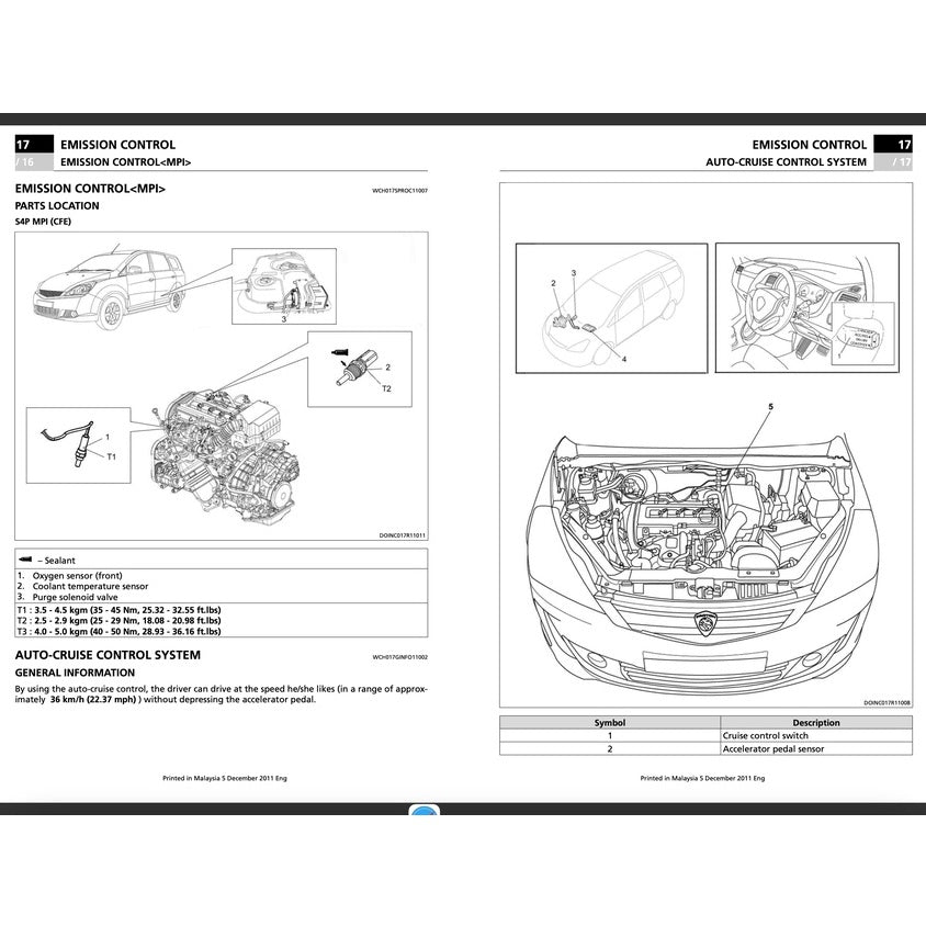 Proton EXORA BOLD FZ CPS/CFE 2009-2017 Full Manual Set – Repair & Maintenance Manual - page 4