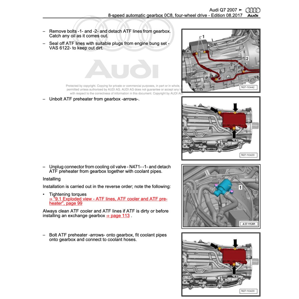Audi Q7 4L 2006-2015 Full Manual Set – Repair & Maintenance Manual - page 5