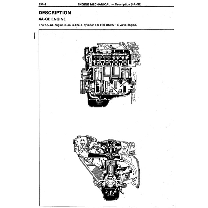 Toyota Engine 4A-FE / 4A-GE 16V Full Manual Set – Service Repair Workshop Manual - page 3