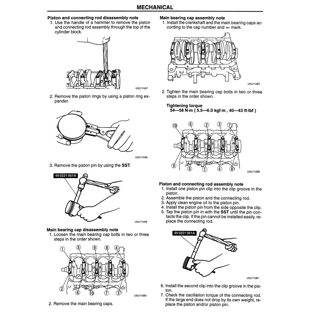 Mazda MX-5 MIATA NA Series 1997 Full Manual Set – Repair & Maintenance Manual - page 5